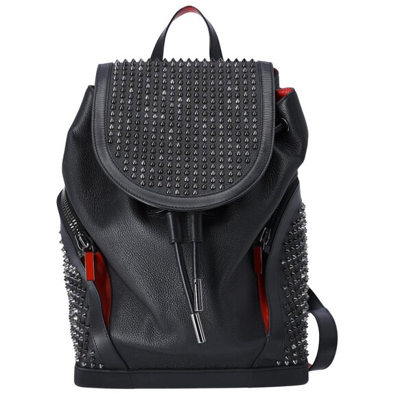 Christian Louboutin Explorafunk Studded Backpack 3175044 Black Red